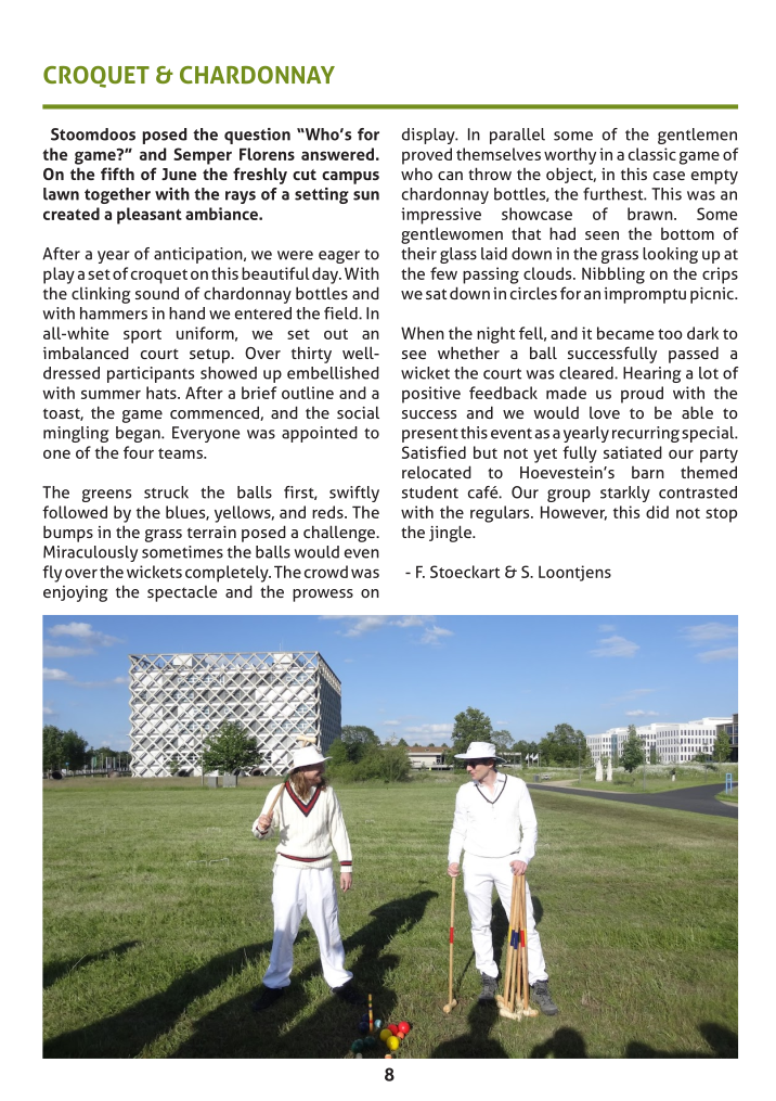 News article croquet chardonnay